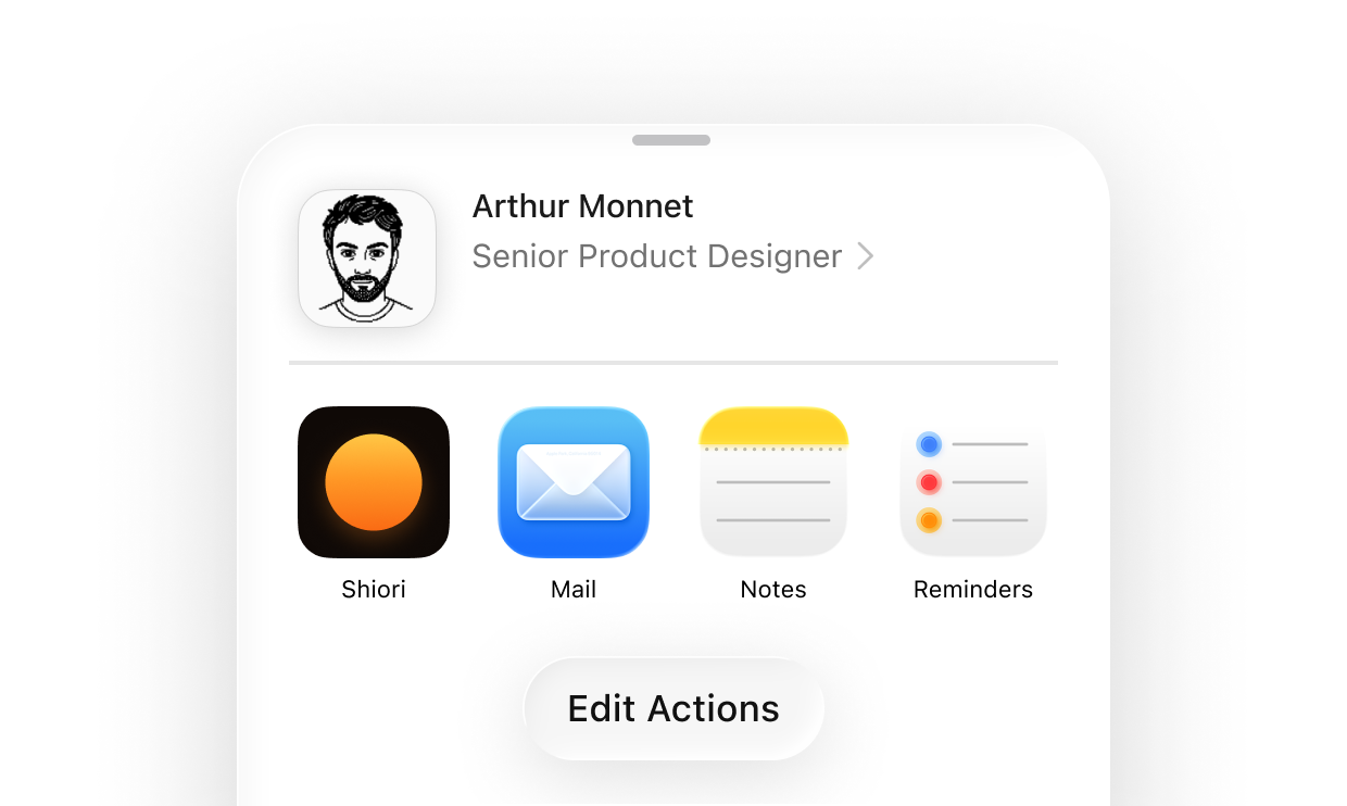 Share extension in action